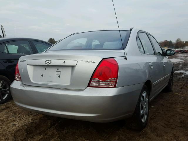 KMHDN46D94U864267 - 2004 HYUNDAI ELANTRA GL SILVER photo 4