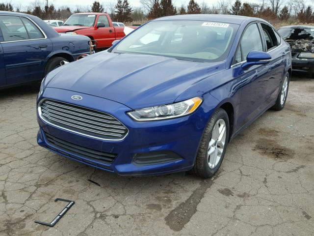 1FA6P0H76G5117592 - 2016 FORD FUSION SE BLUE photo 2