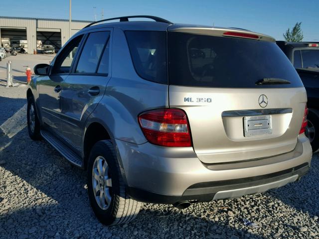 4JGBB86E66A040022 - 2006 MERCEDES-BENZ ML 350 SILVER photo 3