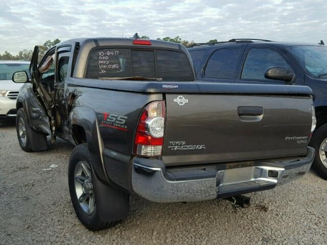 5TFJX4GN2EX030382 - 2014 TOYOTA TACOMA DOU GRAY photo 3