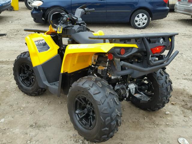 3JBLKAT2XHJ000014 - 2017 CAN-AM OUTLANDER YELLOW photo 3