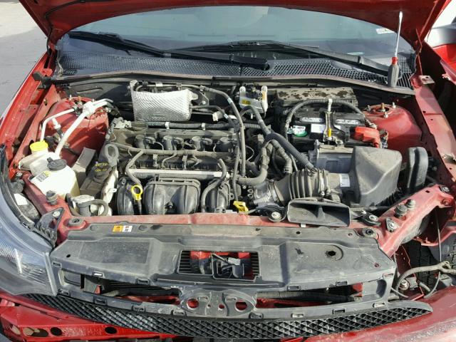 1FAHP3GN6AW114753 - 2010 FORD FOCUS SES RED photo 7