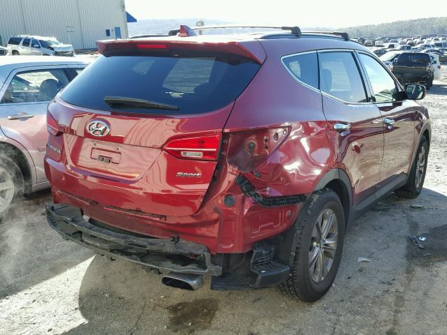 5XYZU3LB4DG115338 - 2013 HYUNDAI SANTA FE S MAROON photo 4