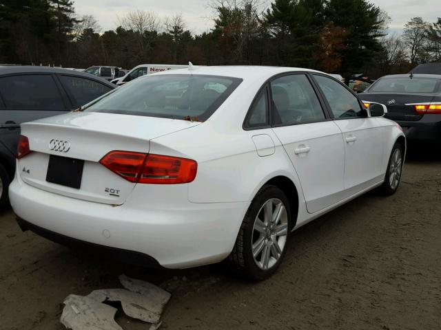 WAUBFAFL4AN067958 - 2010 AUDI A4 PREMIUM WHITE photo 4