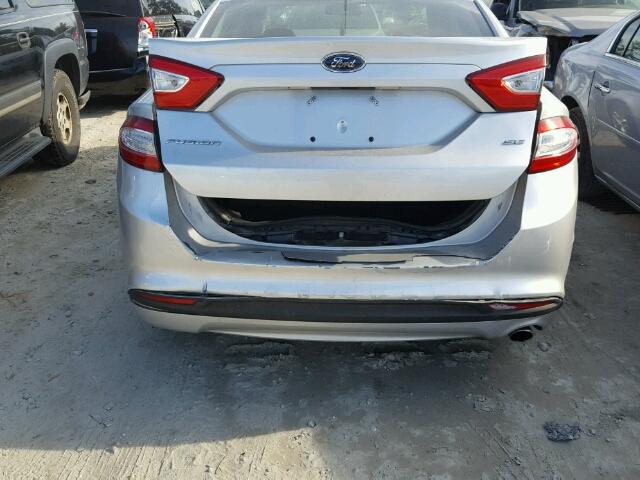 3FA6P0H78DR256437 - 2013 FORD FUSION SE SILVER photo 9