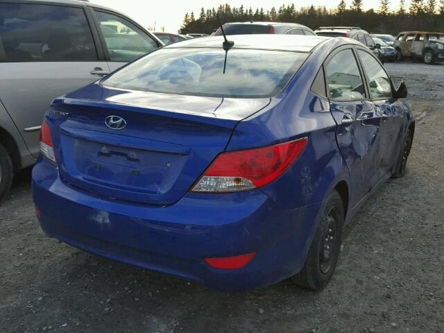 KMHCT4AEXCU140121 - 2012 HYUNDAI ACCENT GLS BLUE photo 4