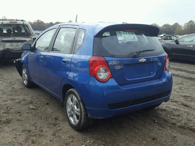 KL1TG66E39B306830 - 2009 CHEVROLET AVEO LT BLUE photo 3