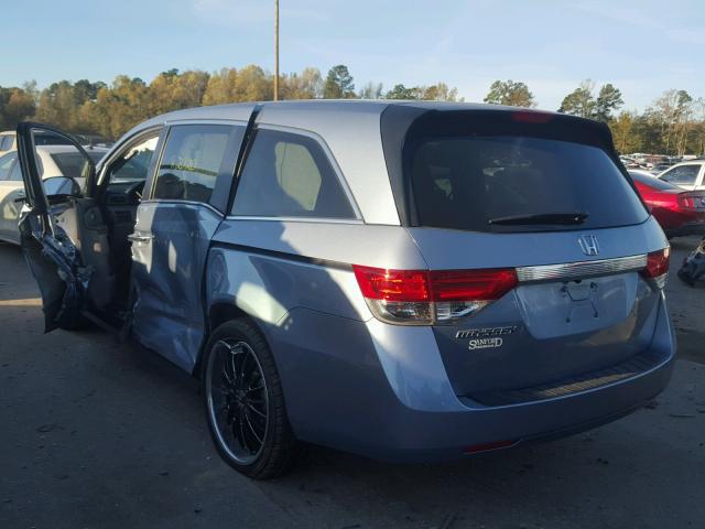 5FNRL5H43EB052282 - 2014 HONDA ODYSSEY EX BLUE photo 3