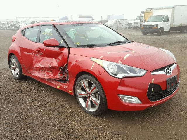 KMHTC6AD0DU165808 - 2013 HYUNDAI VELOSTER B RED photo 1