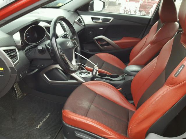 KMHTC6AD0DU165808 - 2013 HYUNDAI VELOSTER B RED photo 5