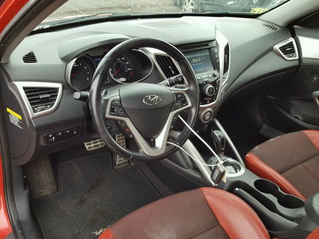 KMHTC6AD0DU165808 - 2013 HYUNDAI VELOSTER B RED photo 9