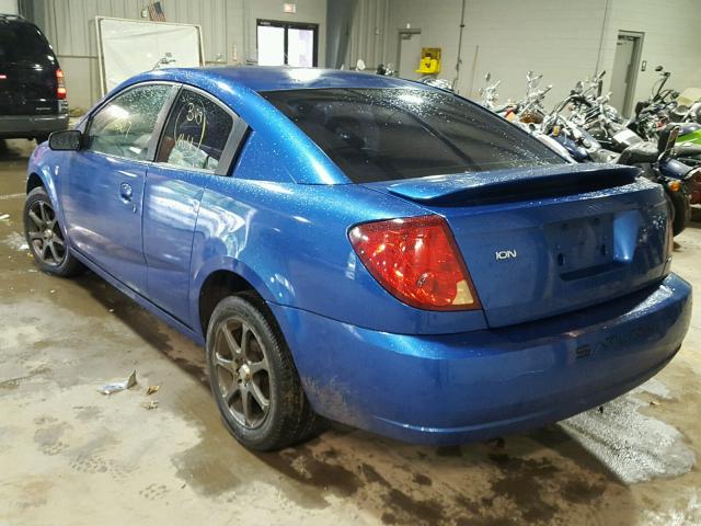 1G8AM12FX4Z179644 - 2004 SATURN ION LEVEL BLUE photo 3