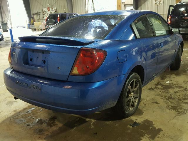 1G8AM12FX4Z179644 - 2004 SATURN ION LEVEL BLUE photo 4