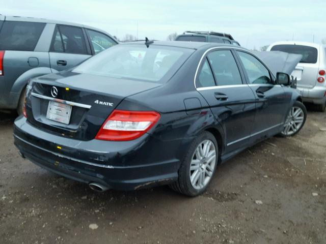 WDDGF81XX8F158934 - 2008 MERCEDES-BENZ C 300 4MAT BLACK photo 4