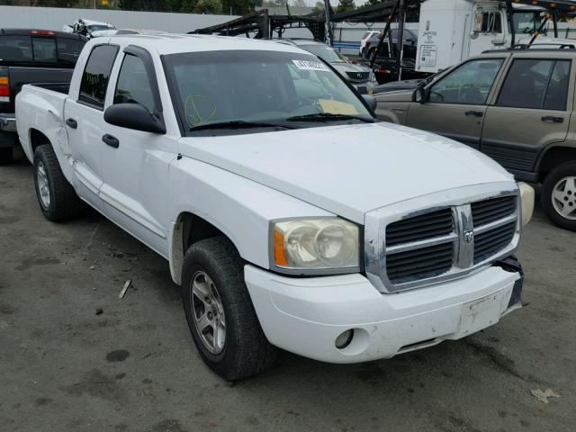 1D7HE48N25S194611 - 2005 DODGE DAKOTA QUA WHITE photo 1