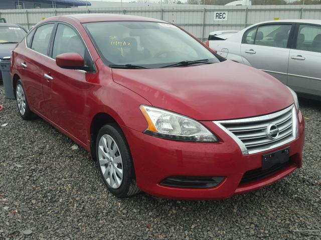 3N1AB7AP8DL780330 - 2013 NISSAN SENTRA S RED photo 1