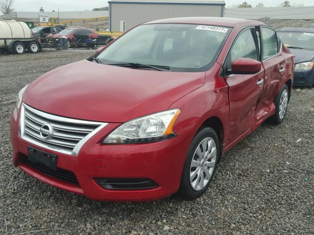 3N1AB7AP8DL780330 - 2013 NISSAN SENTRA S RED photo 2