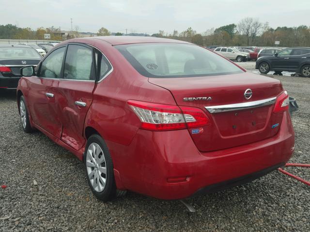 3N1AB7AP8DL780330 - 2013 NISSAN SENTRA S RED photo 3