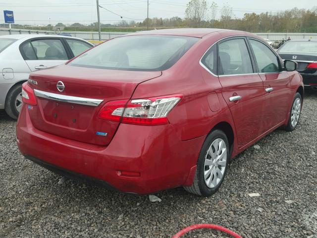 3N1AB7AP8DL780330 - 2013 NISSAN SENTRA S RED photo 4