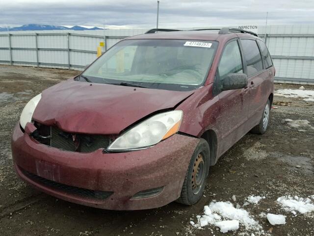 5TDZK23C38S117521 - 2008 TOYOTA SIENNA CE RED photo 2