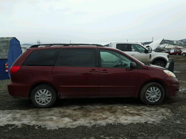 5TDZK23C38S117521 - 2008 TOYOTA SIENNA CE RED photo 9