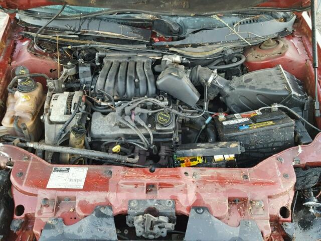 1FAFP53U72G195712 - 2002 FORD TAURUS SE RED photo 7