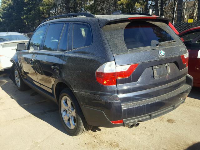 WBXPC93407WF07759 - 2007 BMW X3 3.0SI BLUE photo 3