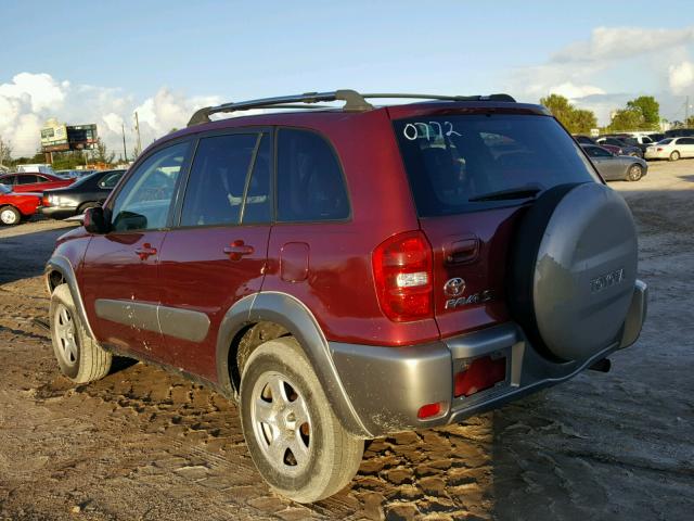 JTEGD20V340020772 - 2004 TOYOTA RAV4 BURGUNDY photo 3