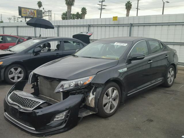 KNAGN4AD2G5093140 - 2016 KIA OPTIMA HYB BLACK photo 2