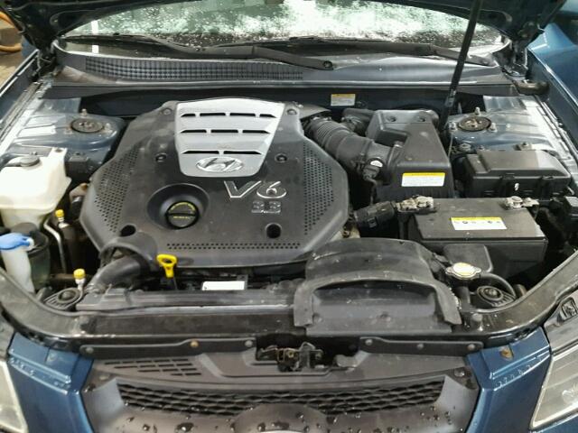 5NPEU46F87H162226 - 2007 HYUNDAI SONATA SE BLUE photo 7