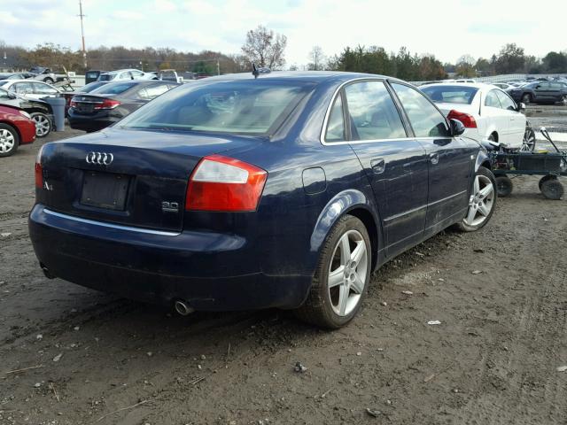 WAULT68E05A055747 - 2005 AUDI A4 3.0 QUA BLUE photo 4