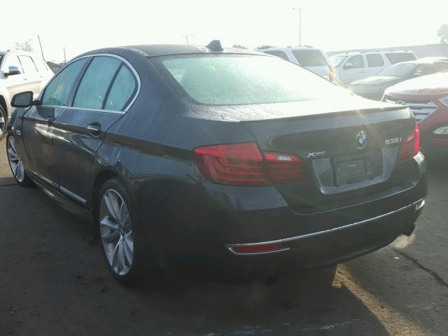 WBA5B3C50ED537036 - 2014 BMW 535 XI GRAY photo 3