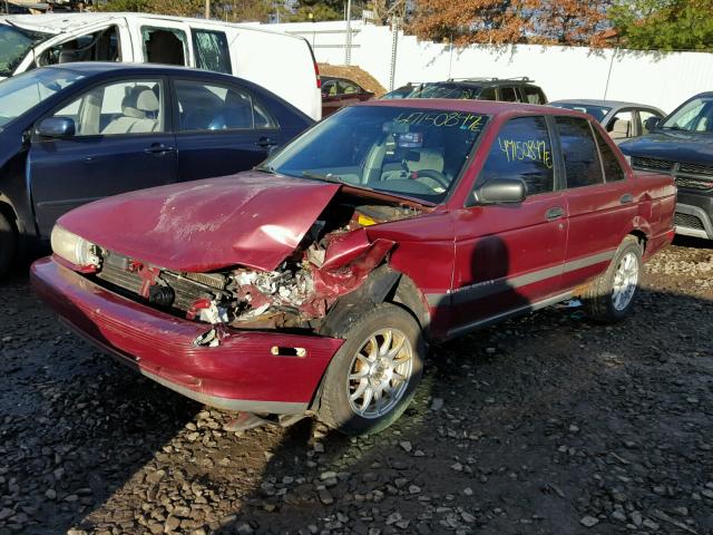 JN1EB31F6PU510170 - 1993 NISSAN SENTRA E RED photo 2