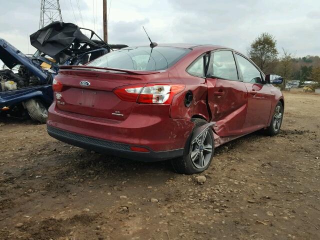 1FADP3F2XEL338914 - 2014 FORD FOCUS SE RED photo 4