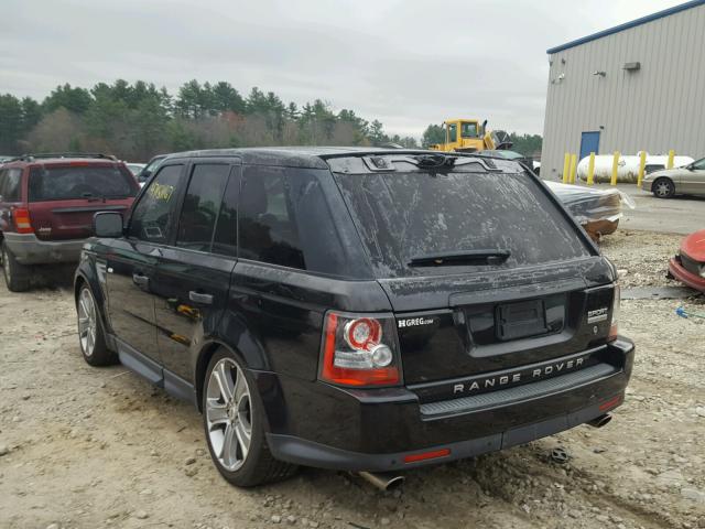 SALSH2E49BA278507 - 2011 LAND ROVER RANGE ROVE BLACK photo 3