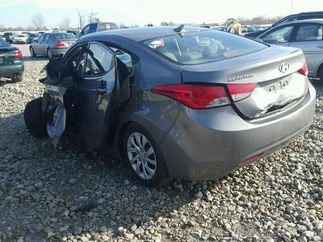 5NPDH4AE0DH449604 - 2013 HYUNDAI ELANTRA GL SILVER photo 3