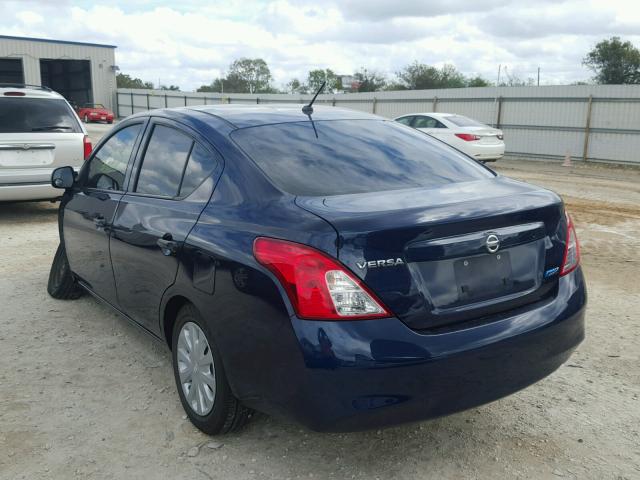 3N1CN7AP5EL862310 - 2014 NISSAN VERSA S BLUE photo 3