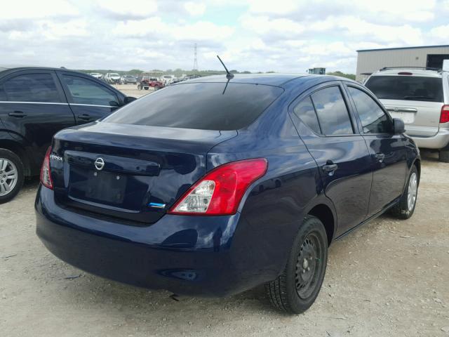 3N1CN7AP5EL862310 - 2014 NISSAN VERSA S BLUE photo 4