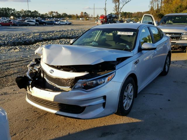 5XXGT4L38HG134154 - 2017 KIA OPTIMA LX SILVER photo 2