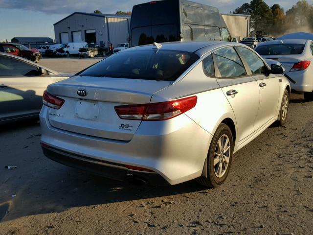 5XXGT4L38HG134154 - 2017 KIA OPTIMA LX SILVER photo 4