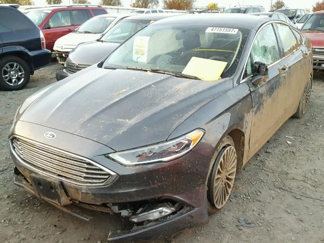 3FA6P0H93HR144717 - 2017 FORD FUSION SE GRAY photo 2