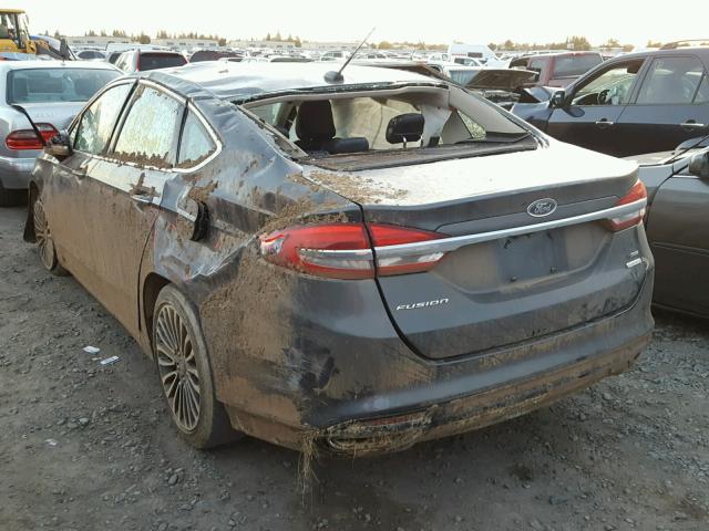 3FA6P0H93HR144717 - 2017 FORD FUSION SE GRAY photo 3