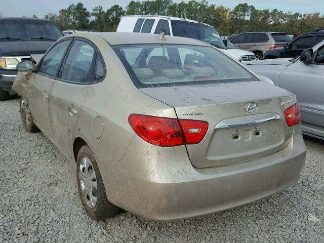 KMHDU4AD6AU931672 - 2010 HYUNDAI ELANTRA BL BEIGE photo 3