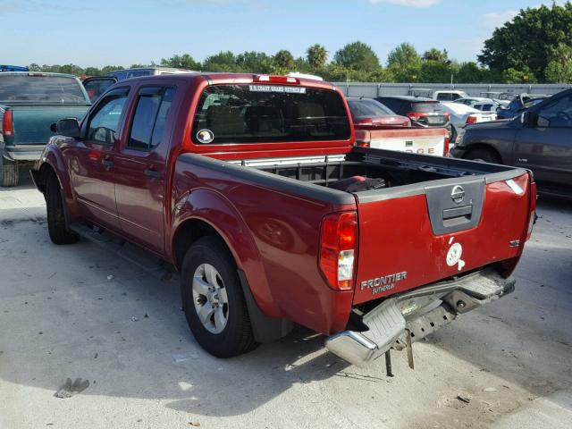 1N6AD0ER3AC424379 - 2010 NISSAN FRONTIER C RED photo 3