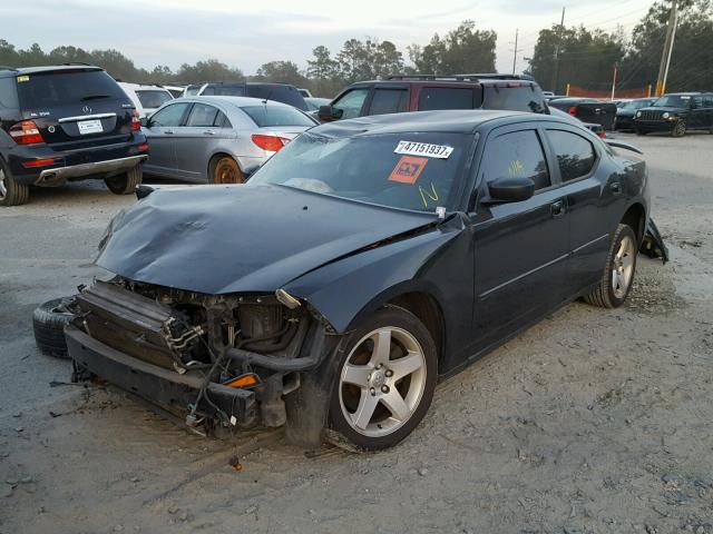 2B3KA43G68H182222 - 2008 DODGE CHARGER BLACK photo 2