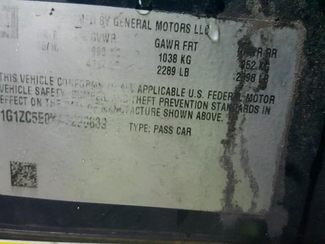 1G1ZC5E0XAF290839 - 2010 CHEVROLET MALIBU 1LT 蓝色 照片 10