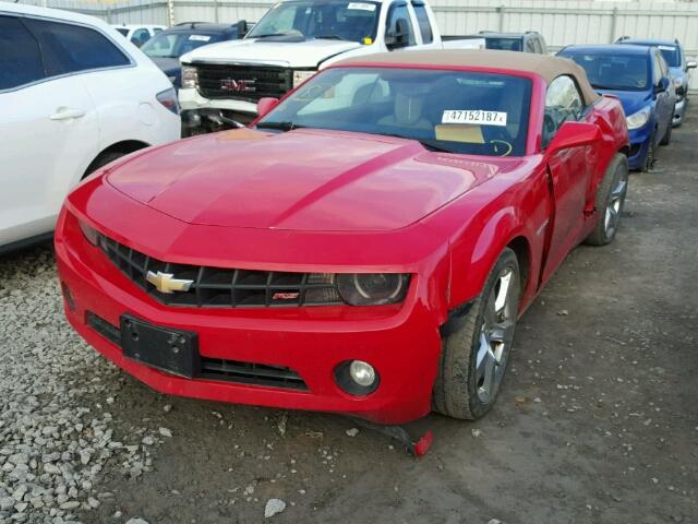 2G1FC3DD9B9175610 - 2011 CHEVROLET CAMARO LT RED photo 2