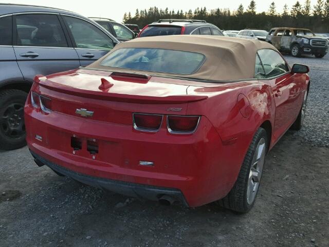 2G1FC3DD9B9175610 - 2011 CHEVROLET CAMARO LT RED photo 4