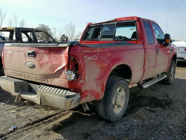 1FTSX21599EA94566 - 2009 FORD F250 SUPER RED photo 4