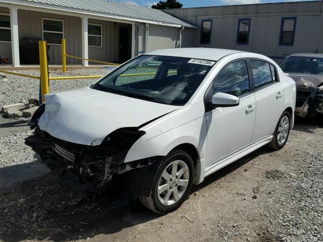 3N1AB6AP0CL624484 - 2012 NISSAN SENTRA 2.0 WHITE photo 2